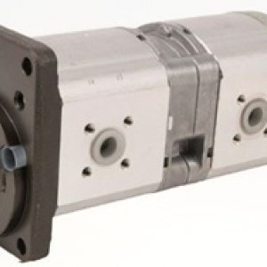 Rexroth - Doppel - Hydraulikpumpe (DIN 5482 B17x14) + Rechteckflansch (Ø 50,00 mm) Rexroth - Doppel - Hydraulikpumpe (DIN 5482 B17x14) + Rechteckflansch (Ø 50,00 mm)